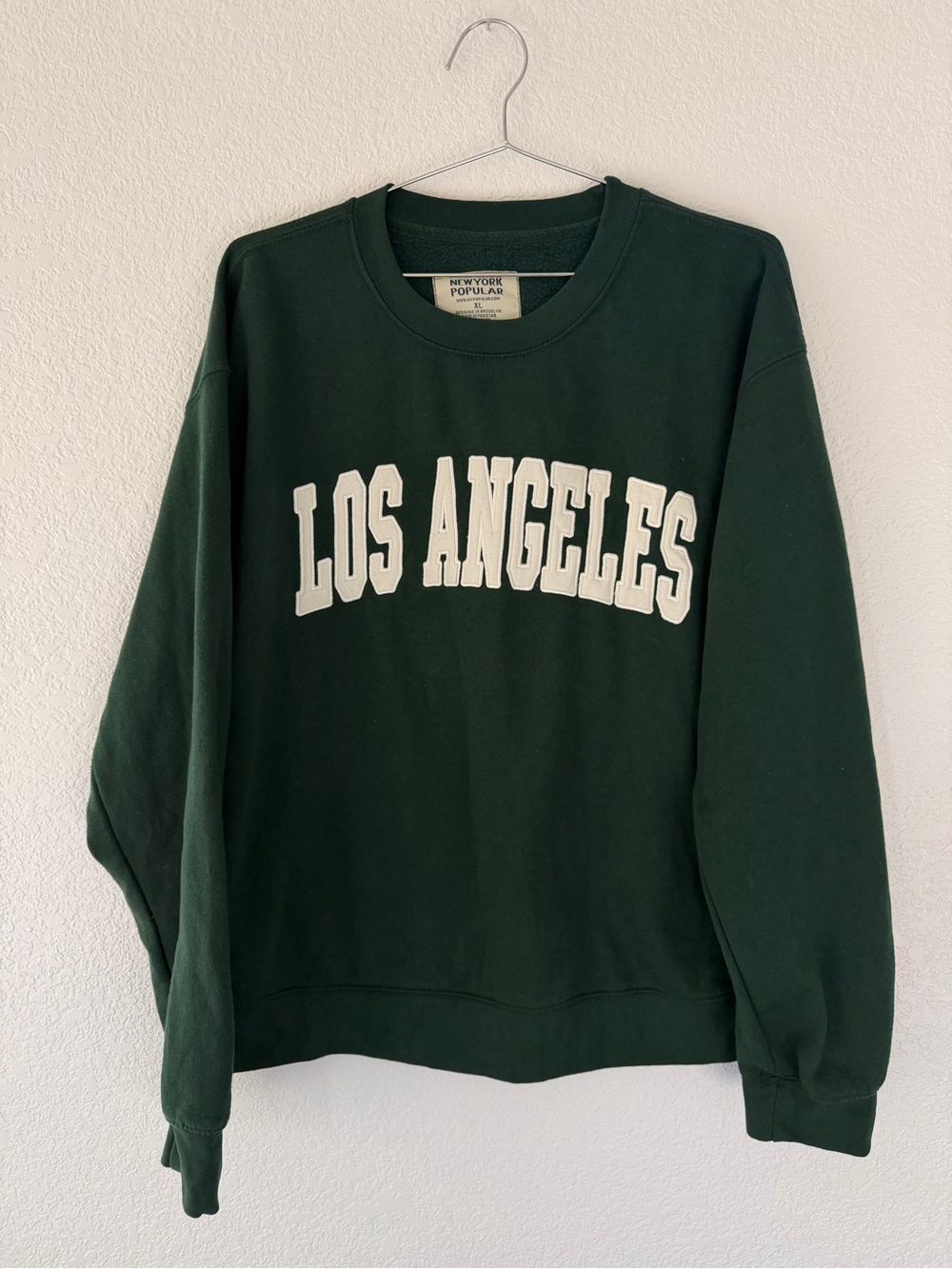 New York Popular • Dark Green 'Los Angeles' Crewneck Sweatshirt